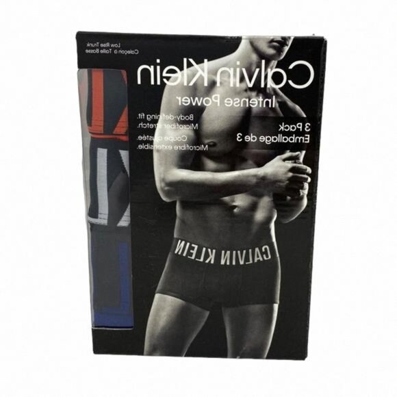 Calvin Klein 3 Pack Low Rise Trunk Microfiber Intense NB2593934 Men Red Power - Picture 2 of 9